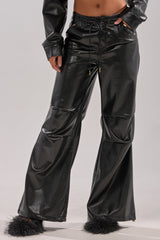 GET WITH IT FAUX LEATHER TROUSER