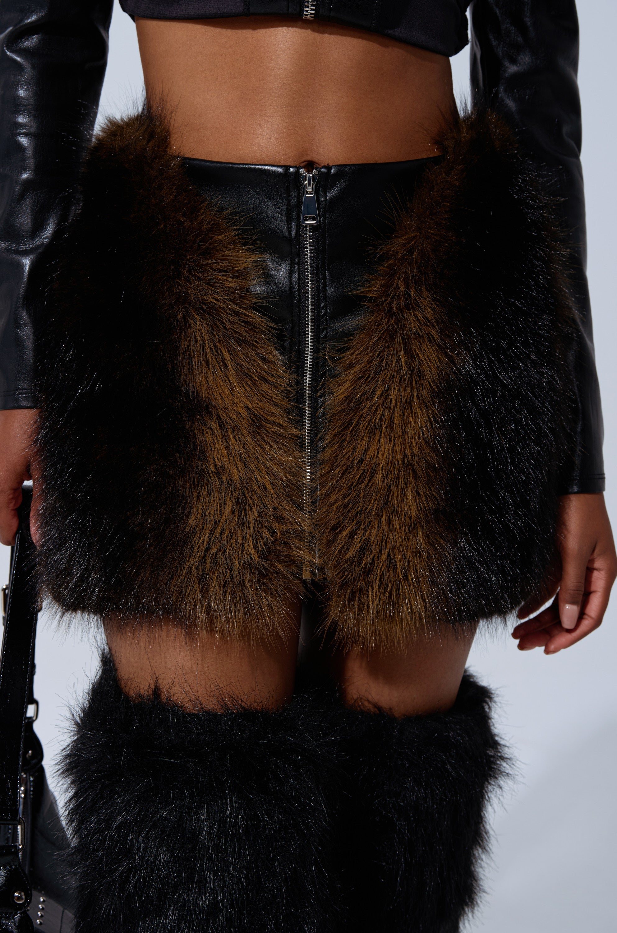 TOUCH ME IN THE MORNING FUR SKIRT