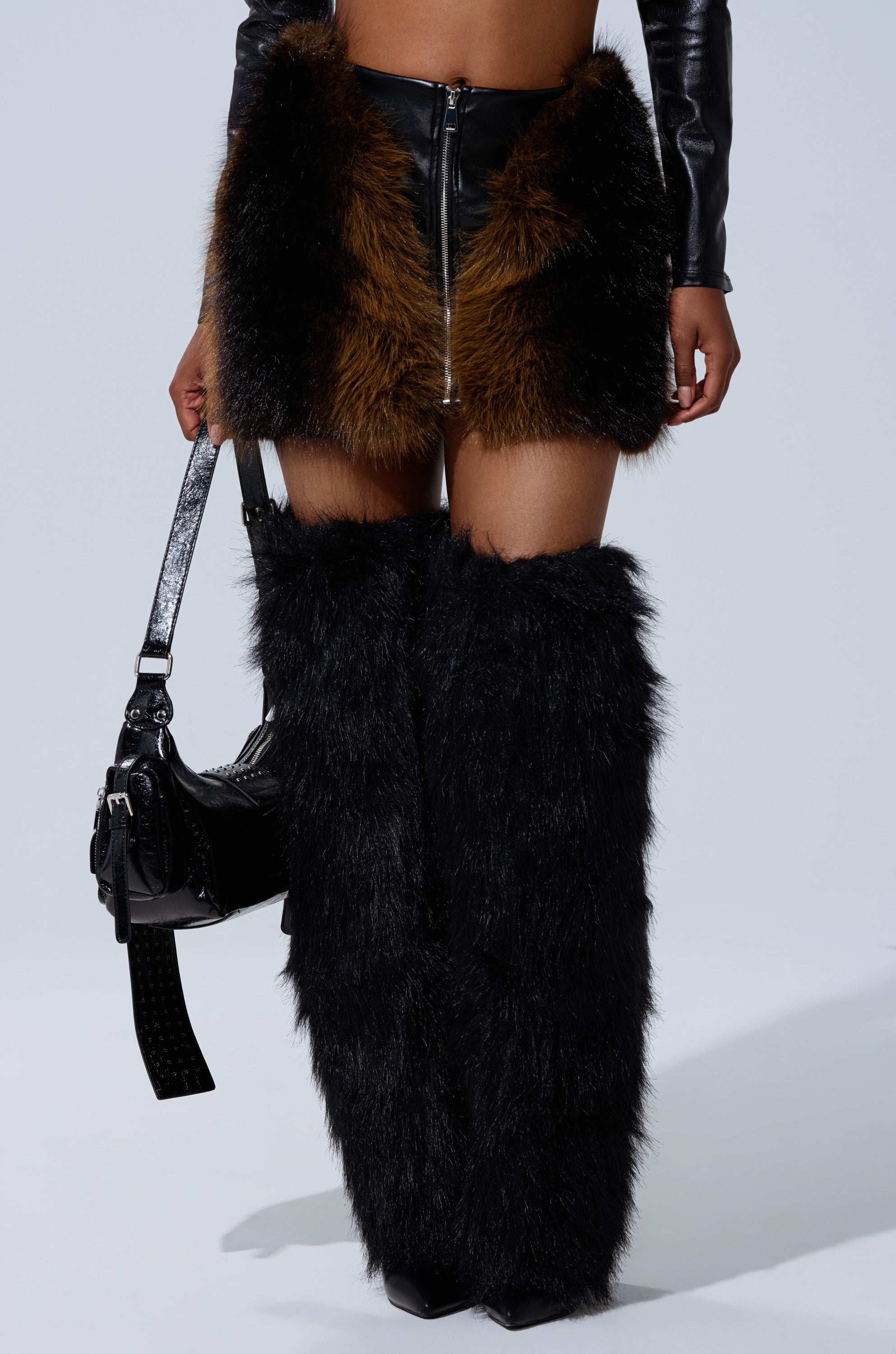 TOUCH ME IN THE MORNING FUR SKIRT