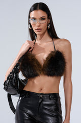 BABY ITS COLD OUTSIDE FUR BRALETTE