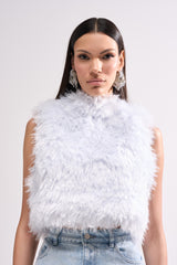 ICY OPEN BACK FUR TOP