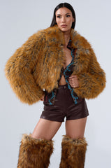 LAY LOW FAUX FUR BOMBER