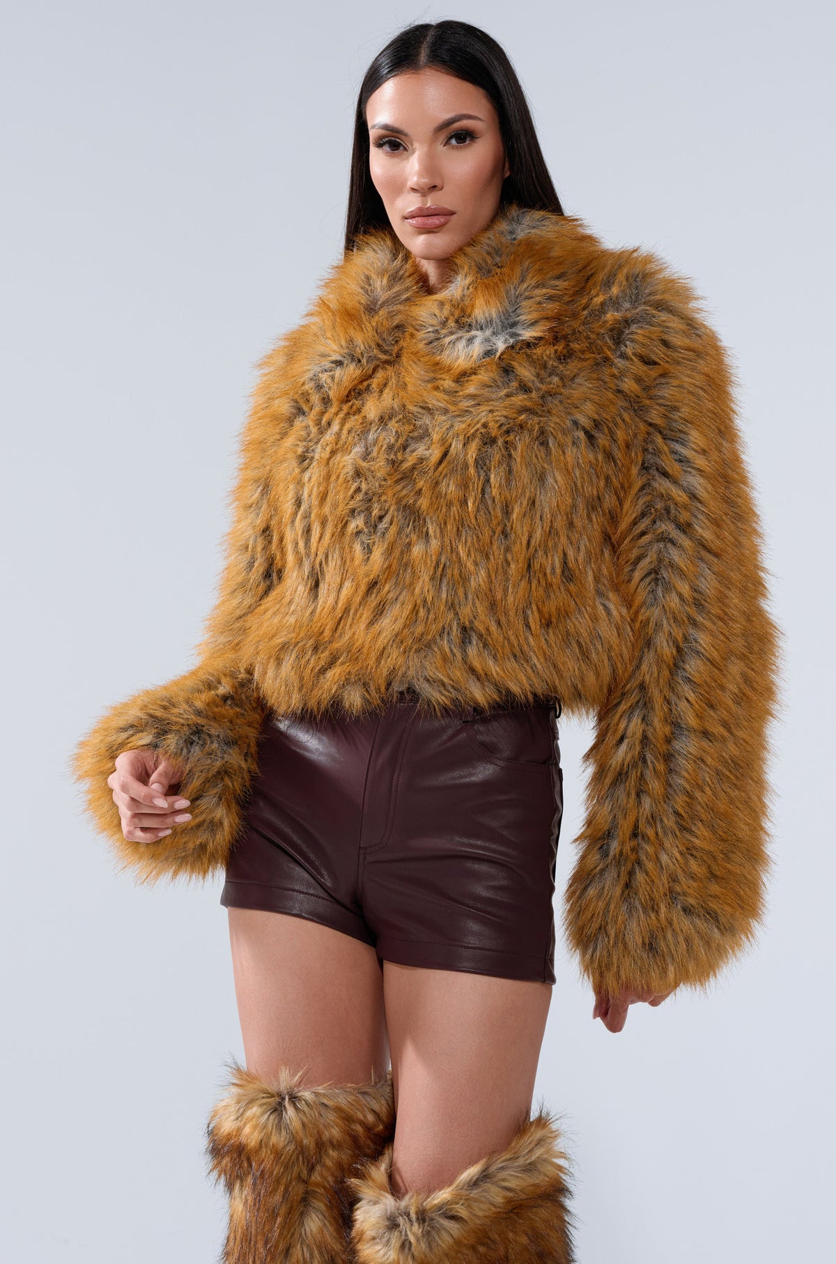 LAY LOW FAUX FUR BOMBER