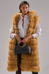 SLY HOODED FAUX FUR VEST