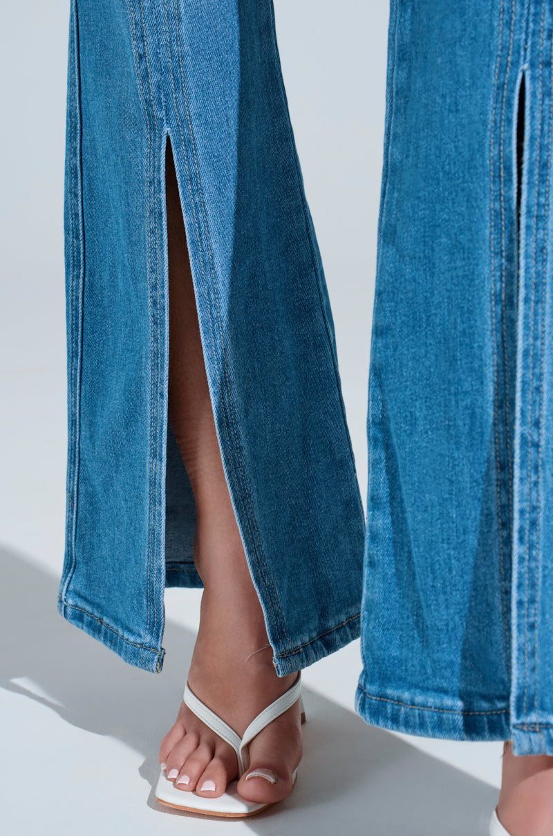 SPLIT HEM BOOTCUT TROUSER JEAN