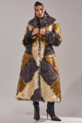 NOTRE DAME FAUX FUR COAT