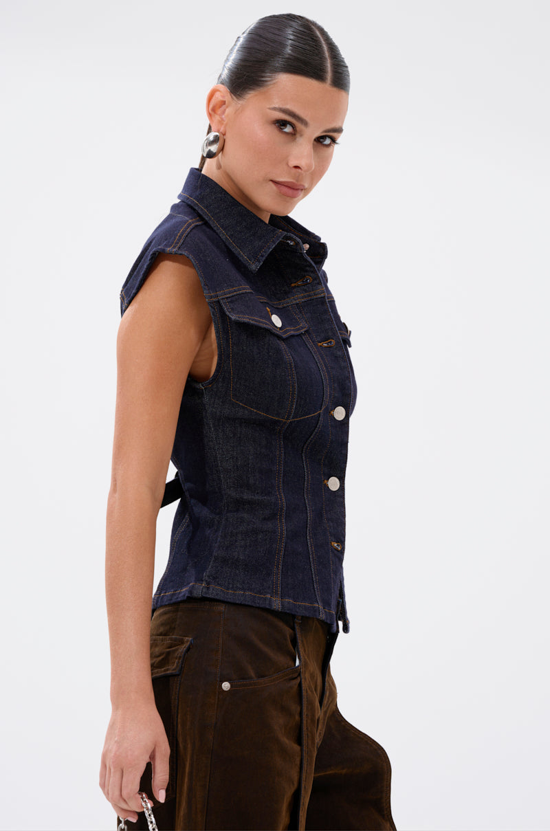 LILY DENIM BUTTON DOWN