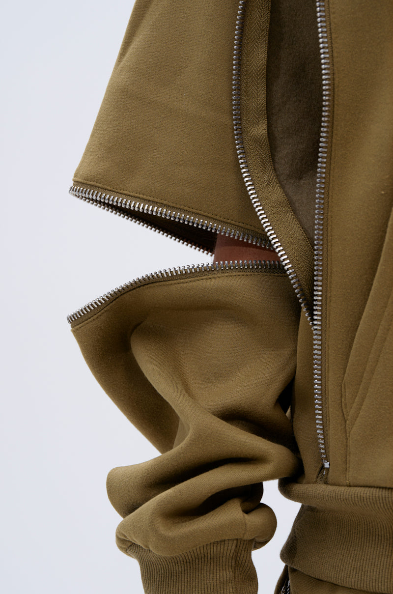 CALI MULTI ZIPPER HOODED SWEATSHIRT