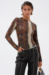 SNAKE VIBES MESH TOP