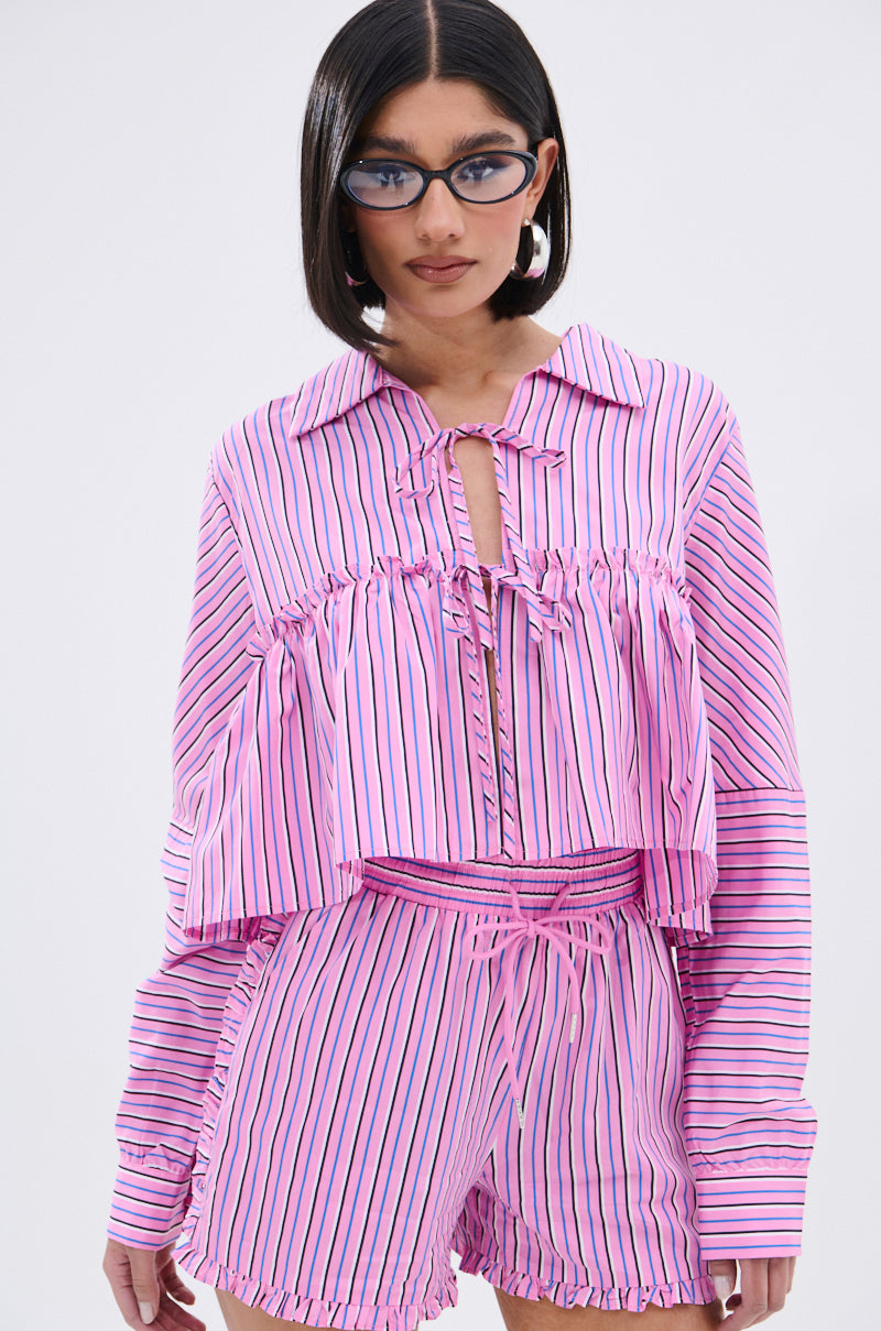 TAKE ME TO IBIZA TIE FRONT TOP