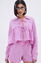 TAKE ME TO IBIZA TIE FRONT TOP