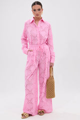 JORDAN EYELET PALAZZO PANT