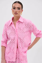 JORDAN EYELET BUTTON DOWN TOP