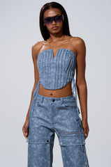 ALL AROUND THE CITY PU CORSET