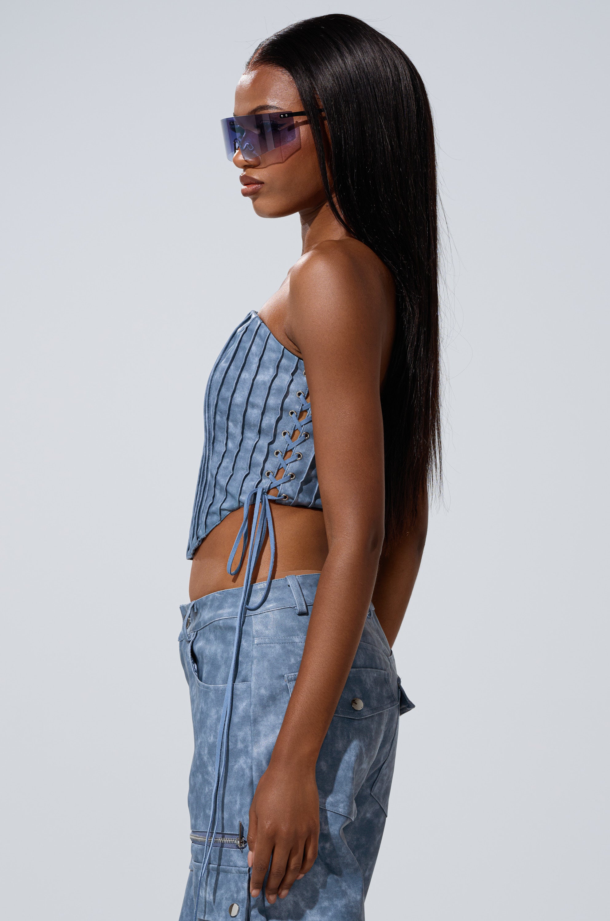 ALL AROUND THE CITY PU CORSET