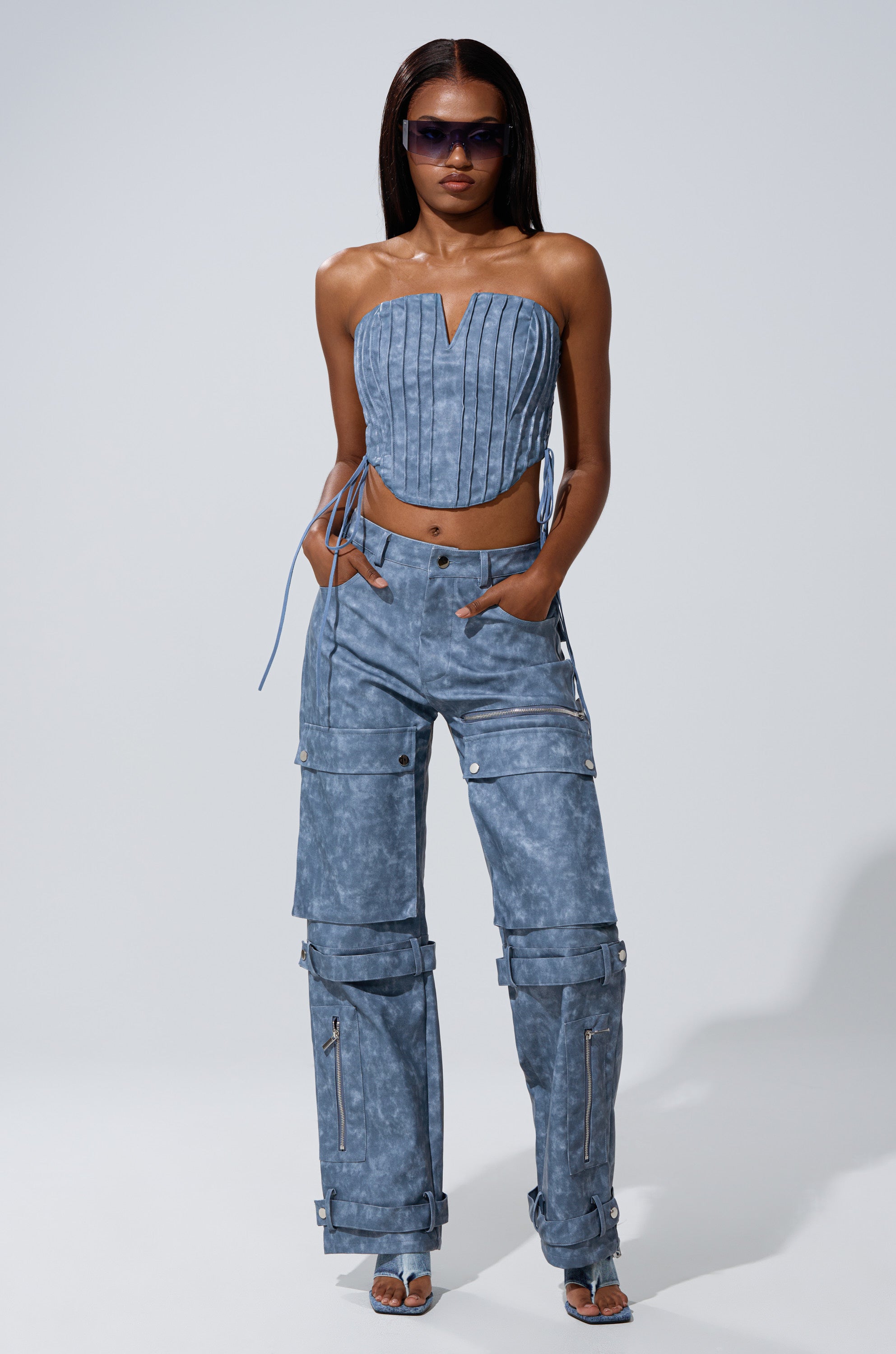 ALL AROUND THE CITY PU CORSET