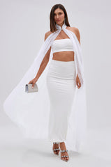 GLOWING CHIFFON BLOUSE IN WHITE