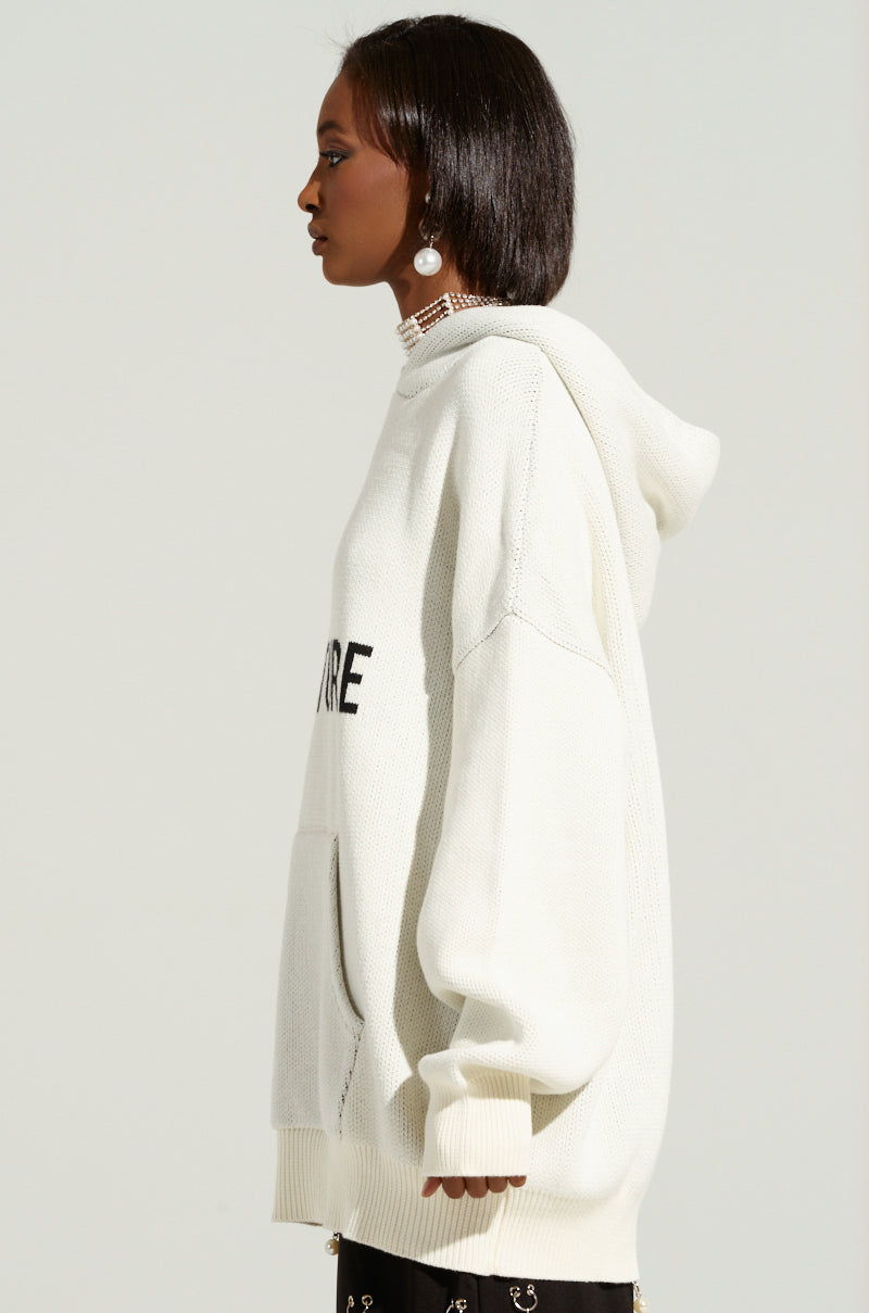 COUTURE OVERSIZED HOODED SWEATER
