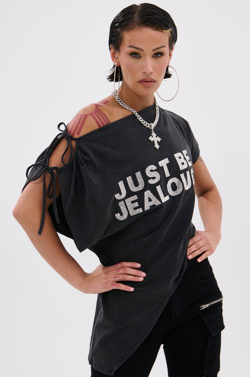 JUST BE JEALOUS OFF THE SHOULDER TEE