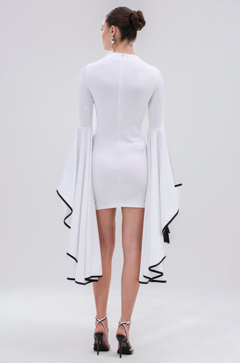 TRACY DRAMATIC SLEEVE MINI DRESS