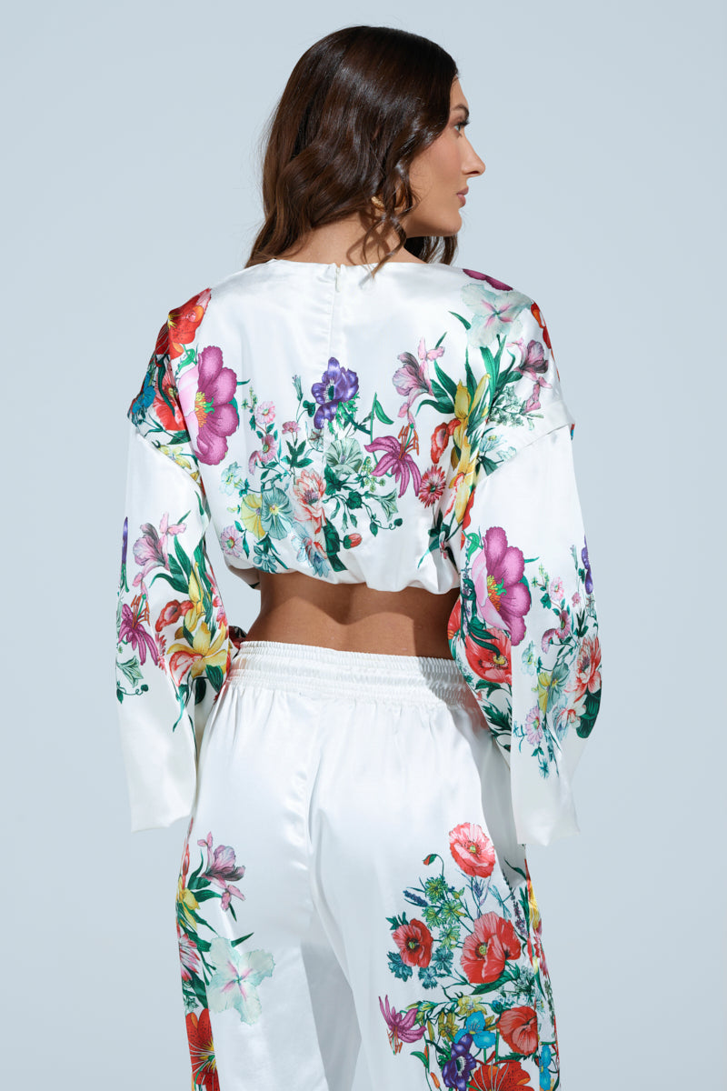 FULL BLOOM ZIP OFF SLEEVES BLOUSE