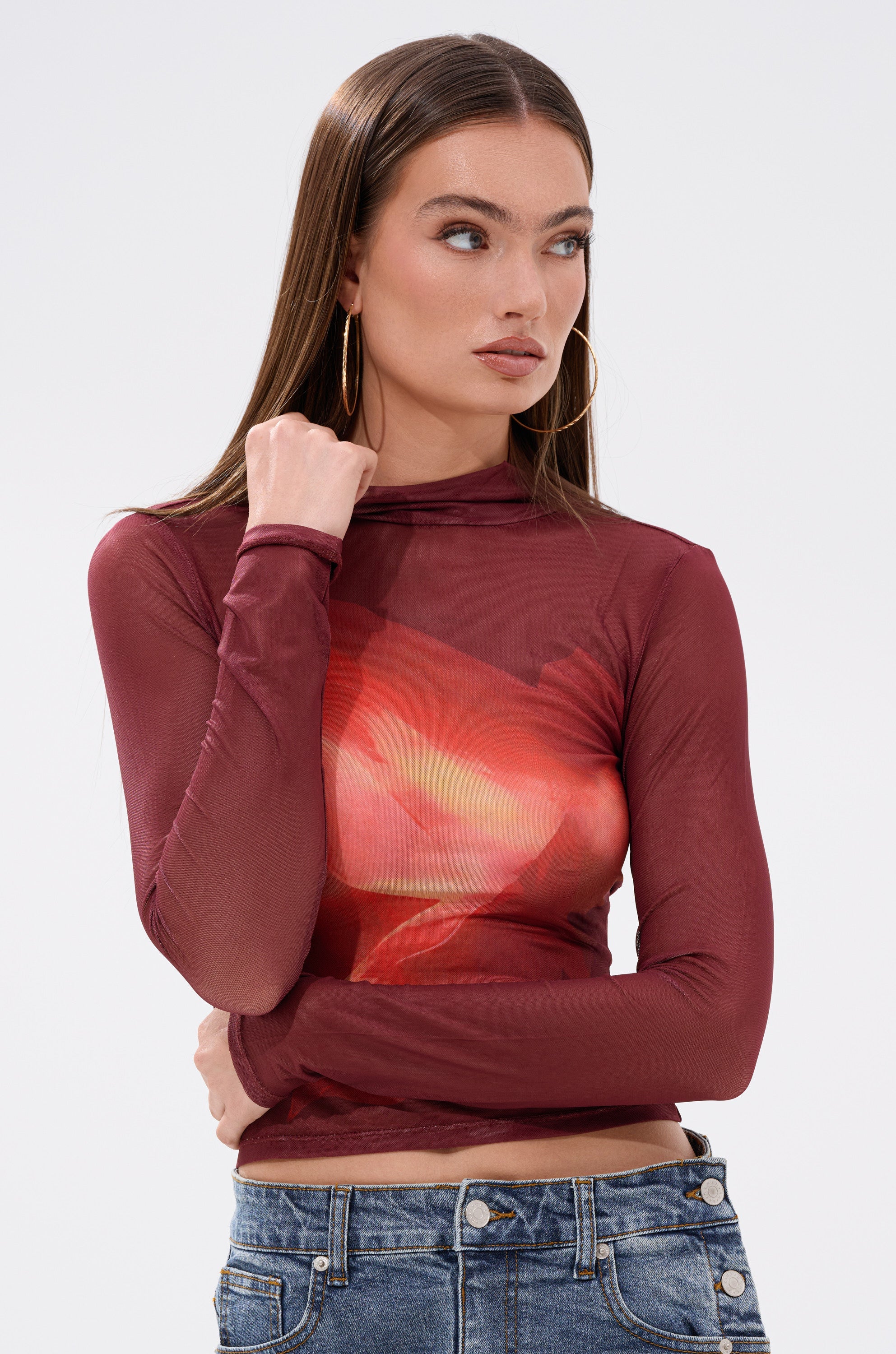 SUNSHINE LOVER MESH LONG SLEEVE