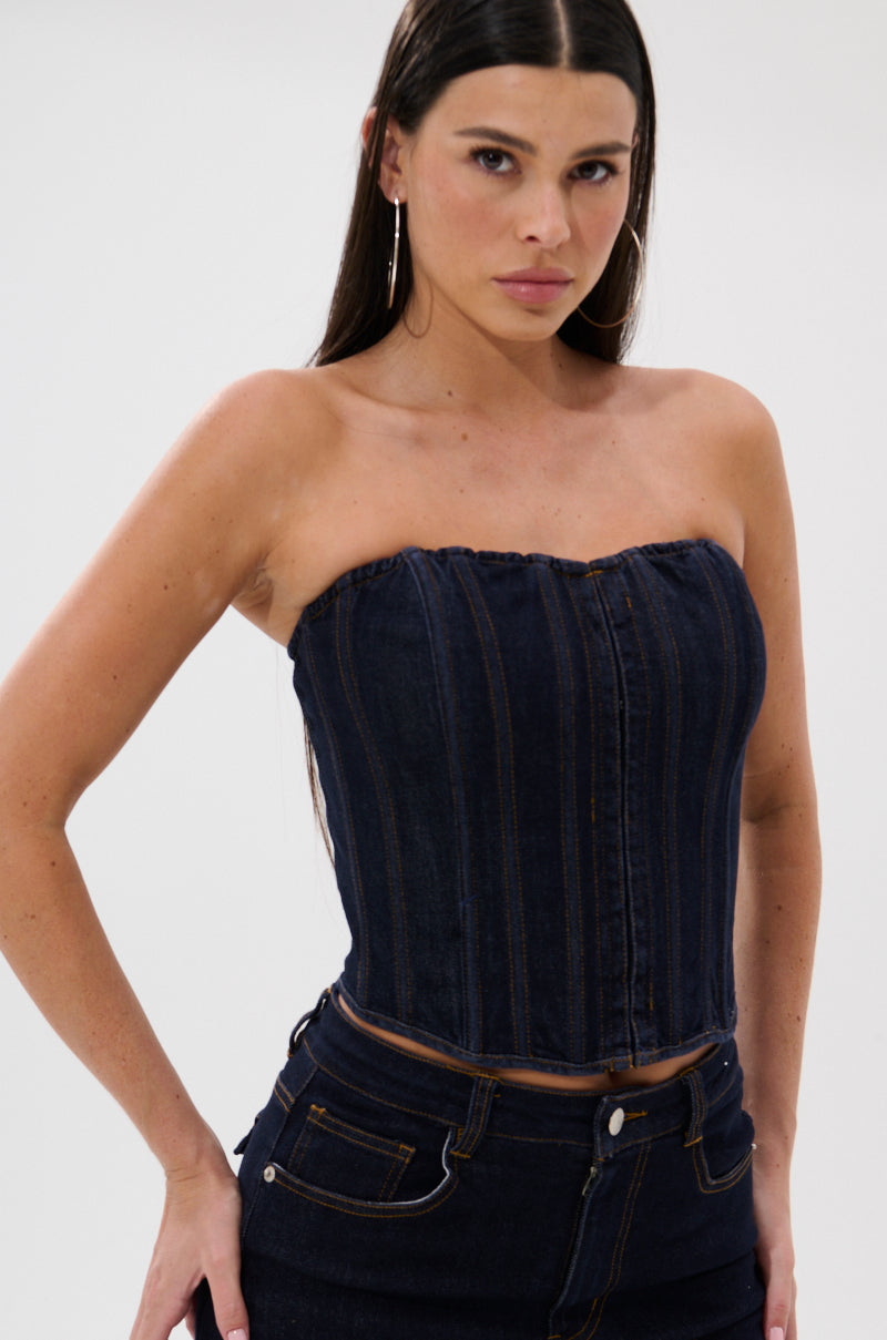 GIVE IT TO ME BABY DENIM CORSET