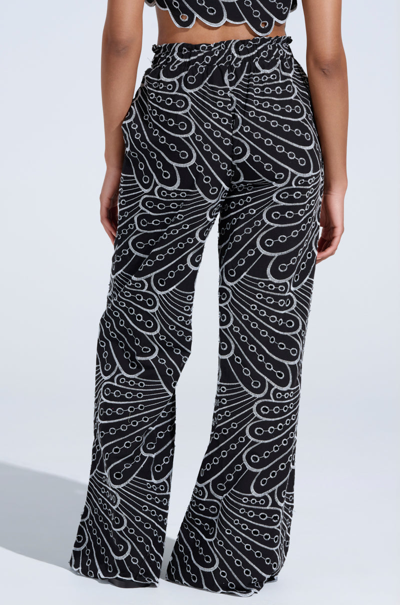 SET YOU FREE BLACK MULTI PALAZZO PANT
