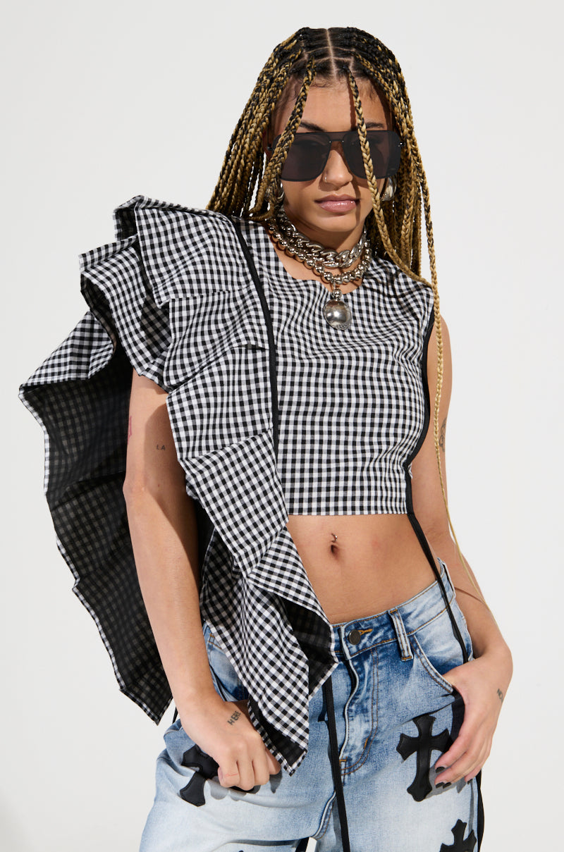 EASY ME GINGHAM BLOUSE
