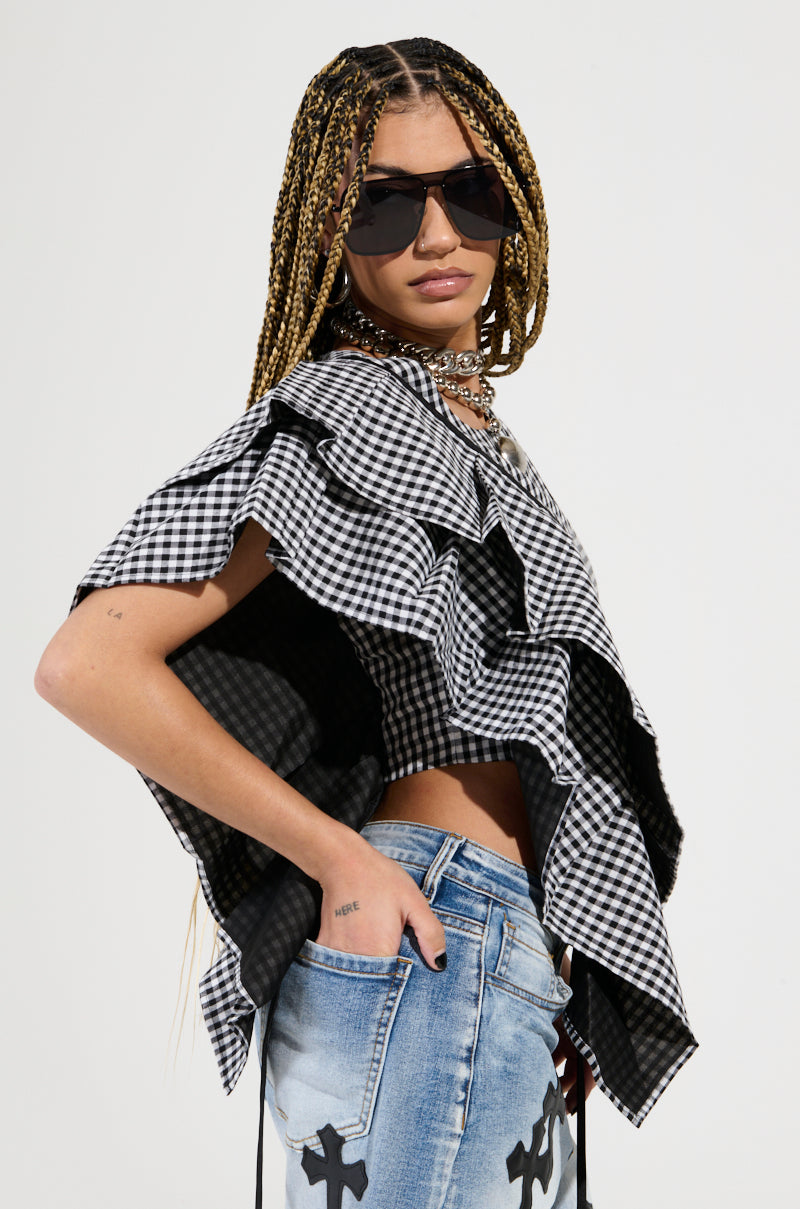 EASY ME GINGHAM BLOUSE