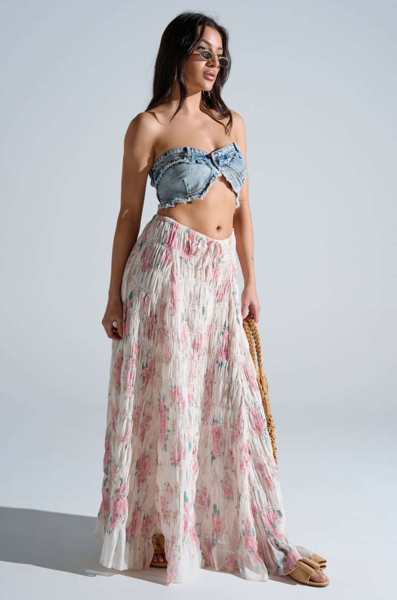 RUBY FLORAL MAXI SKIRT