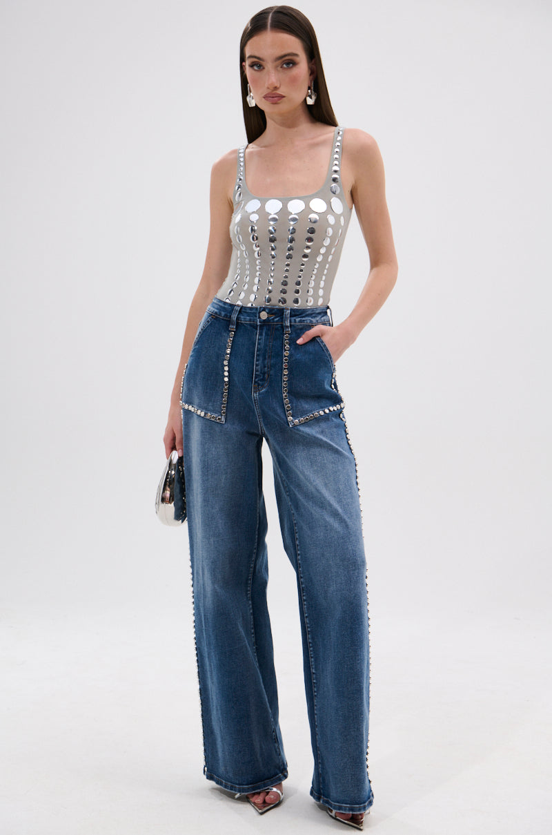 ILLUSION POLKA DOT BODYSUIT