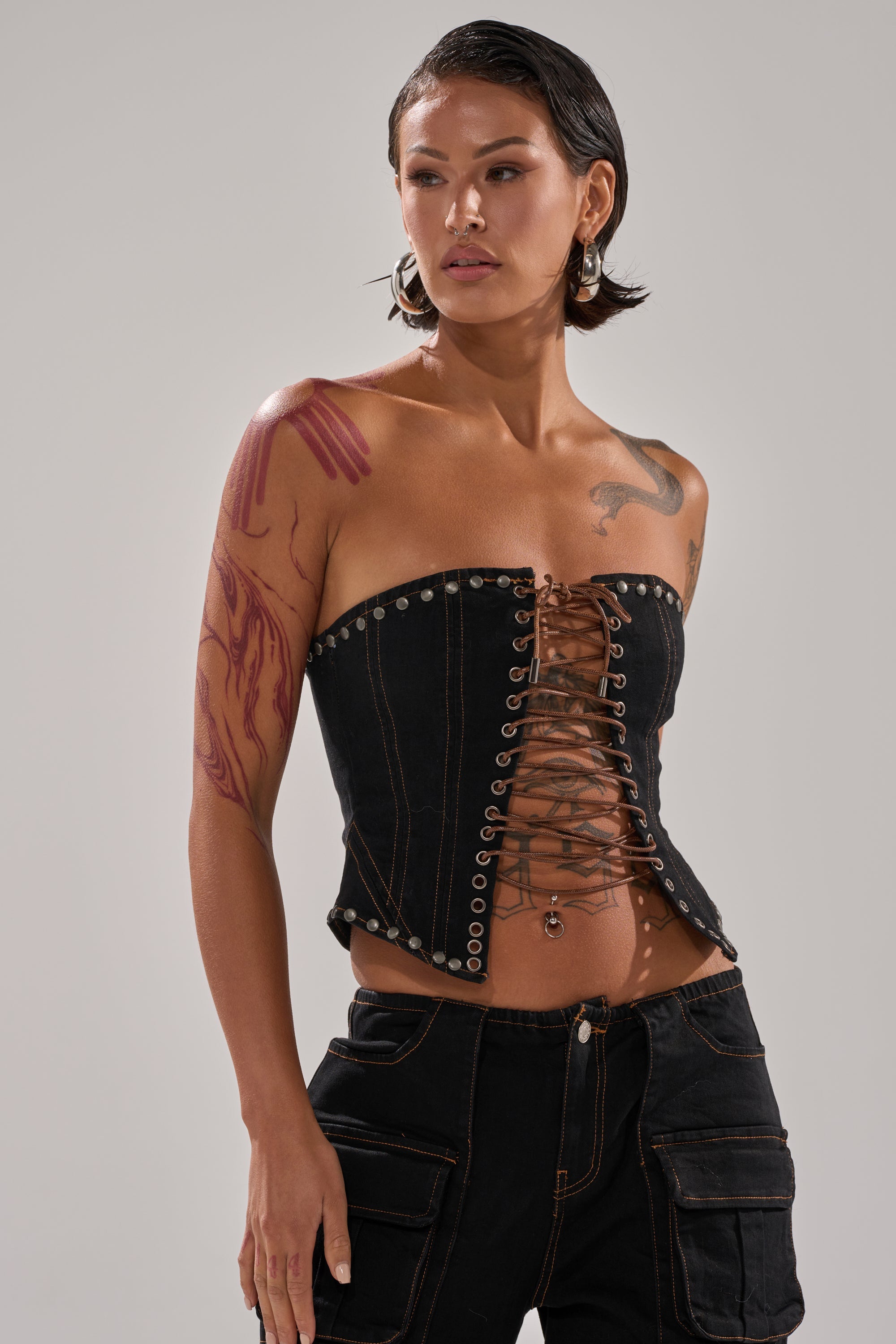 FEELING FRISKY LACE UP CORSET