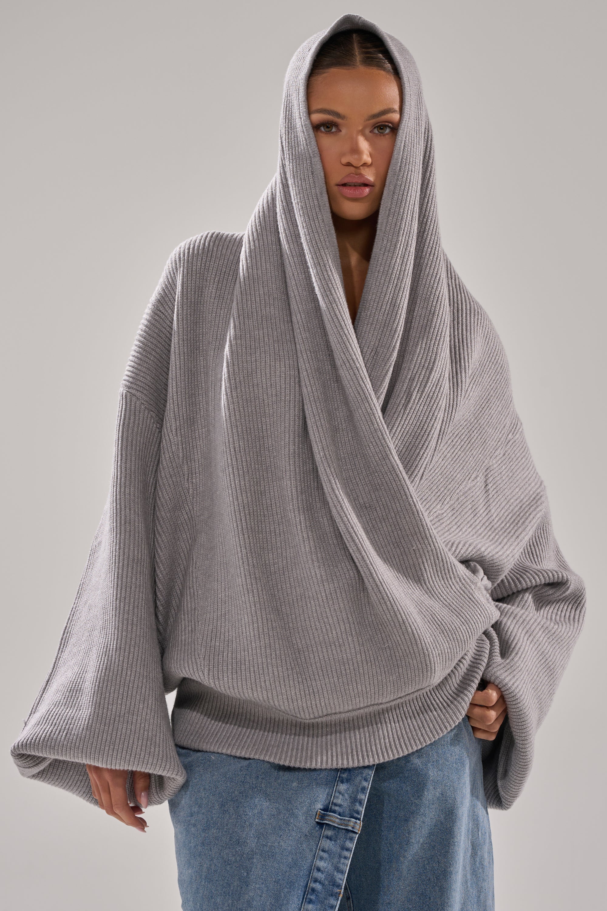 CRAZY FOR YOU CROSS FRONT SWEATER