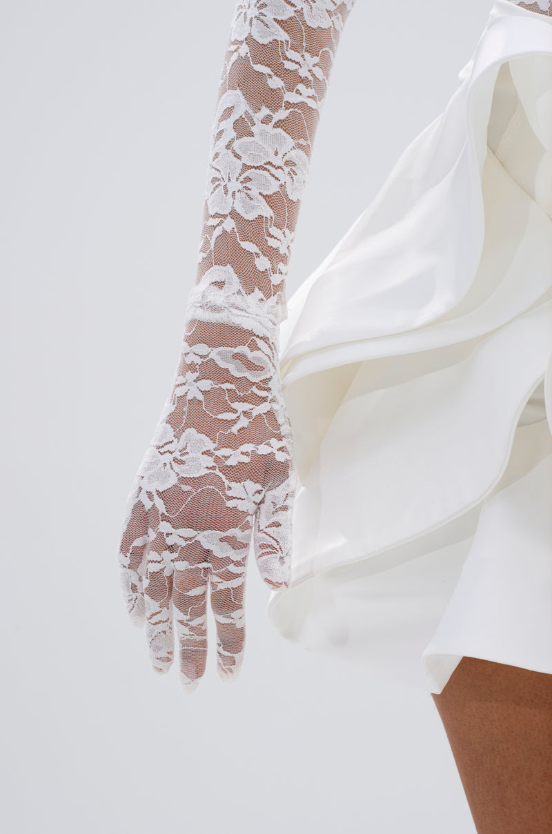 I'M A STAR LACE GLOVE BODYSUIT