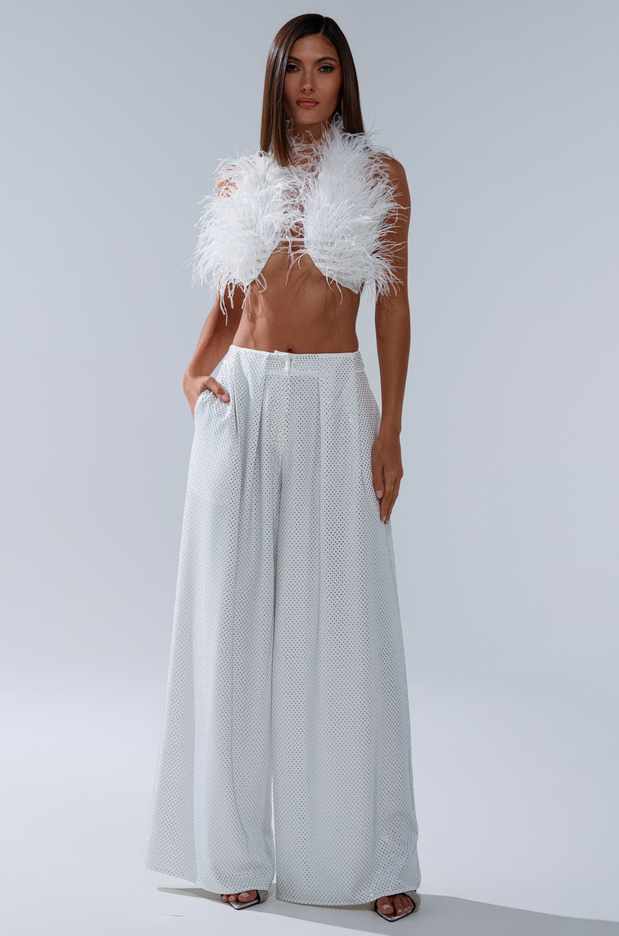 SHAKE IT FOR ME GIRL FEATHER BRALETTE