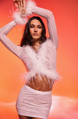 ICY HOT FEATHER BLOUSE