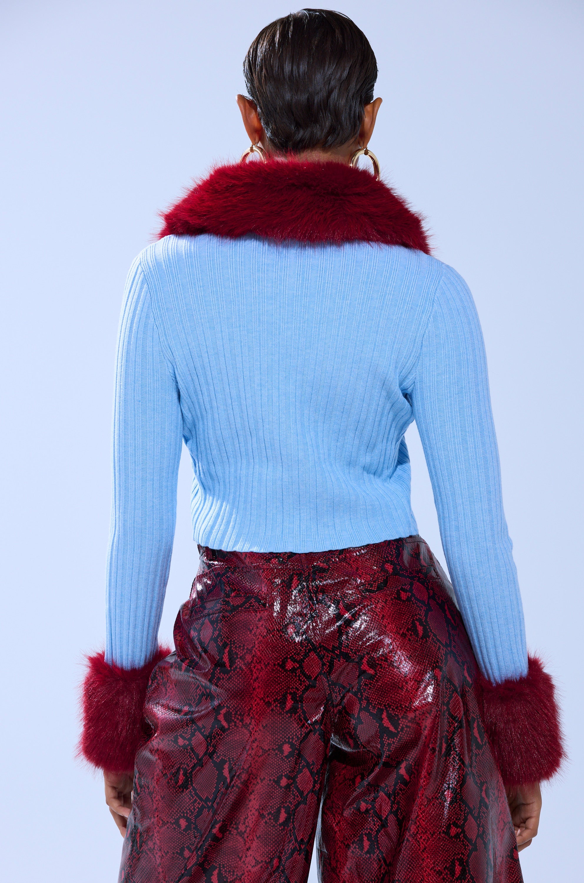 EXTRA IS MY MIDDLE NAME CARDIGAN WITH FUR