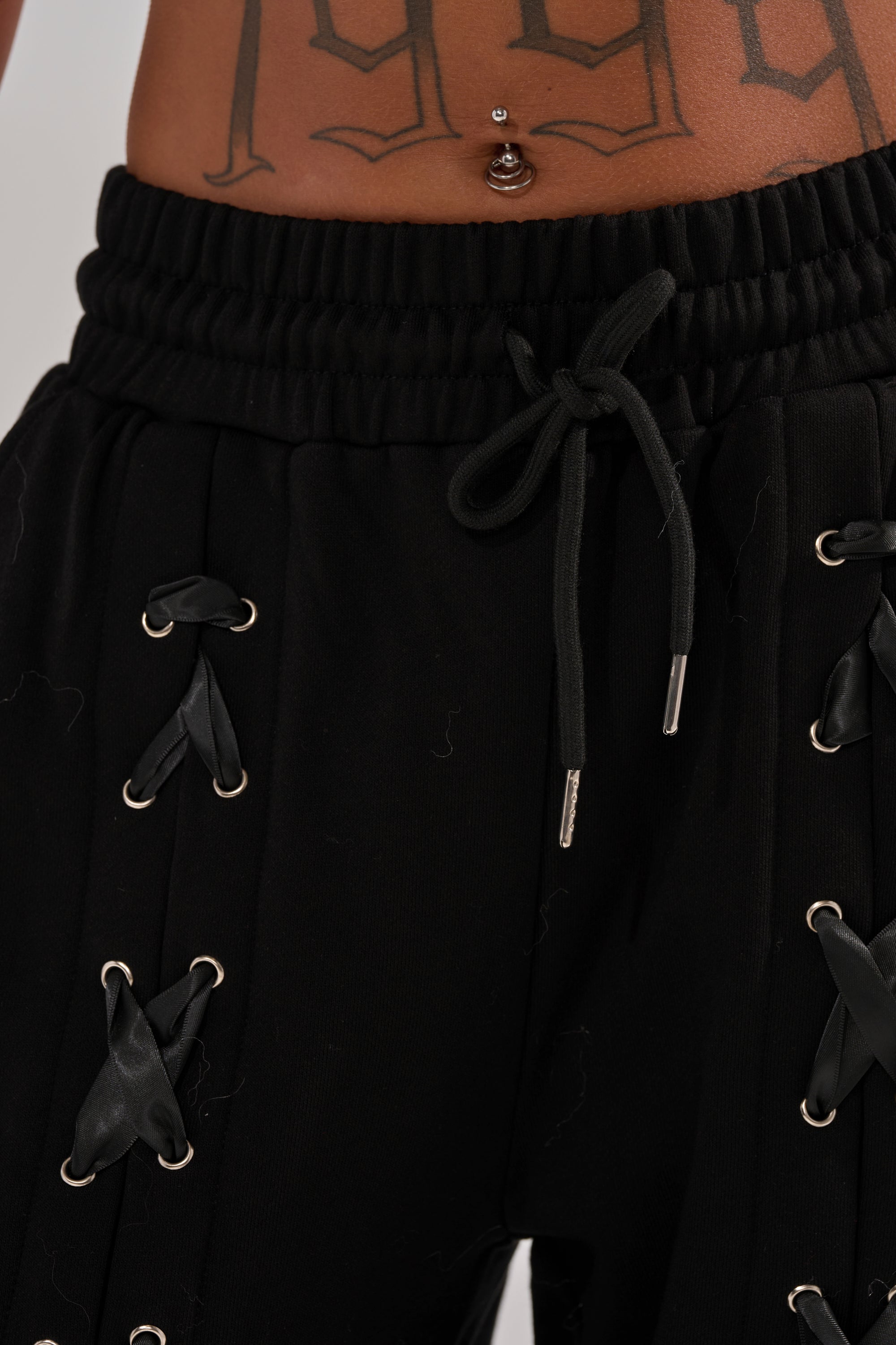 ALL LACED UP STRAIGHT-LEG SWEATPANTS