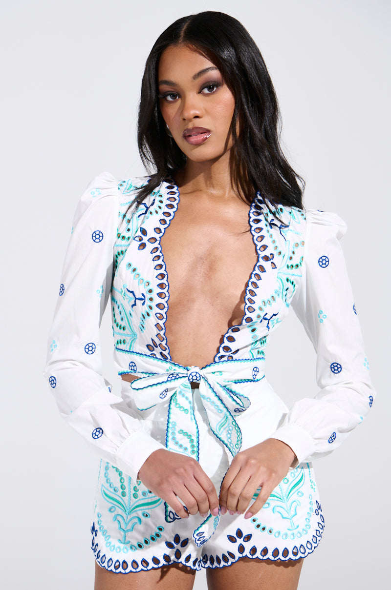 SUNSHINE GIRL TIE FRONT TOP