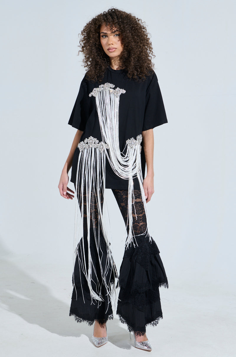 FRINGE DRAPED TOP