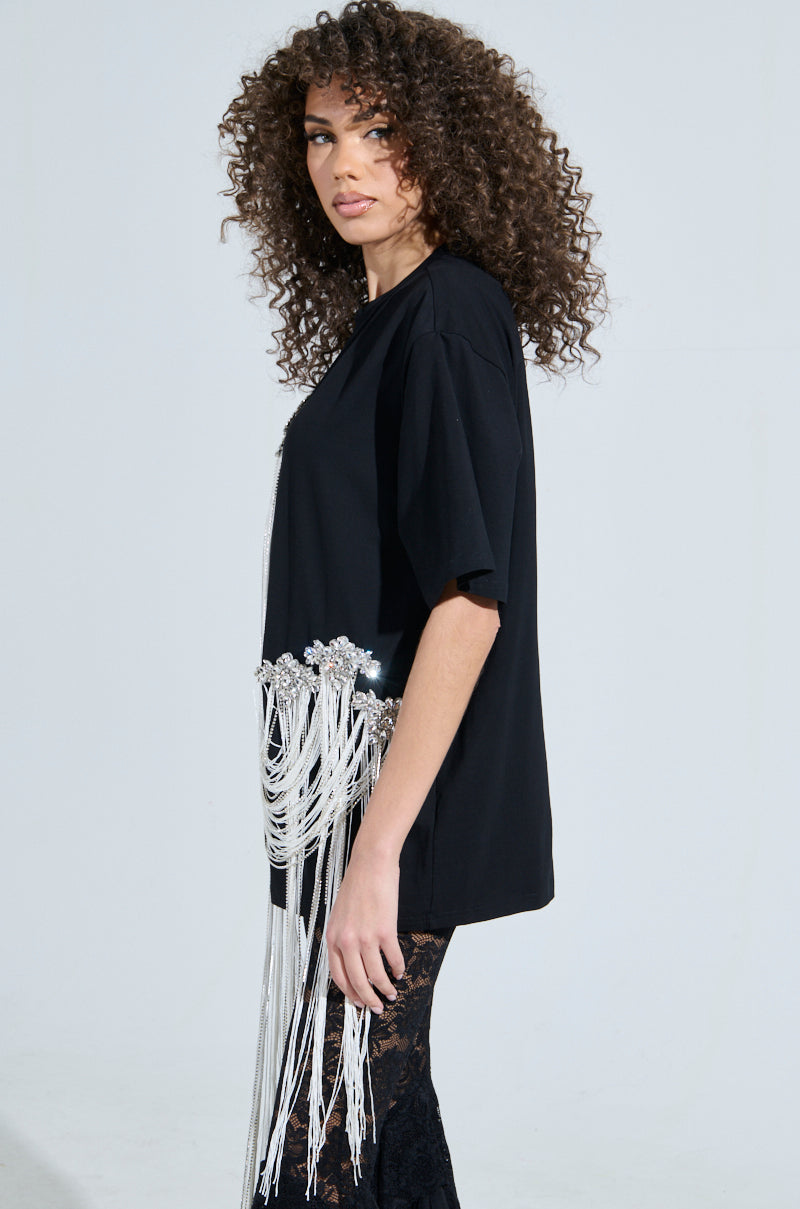 FRINGE DRAPED TOP