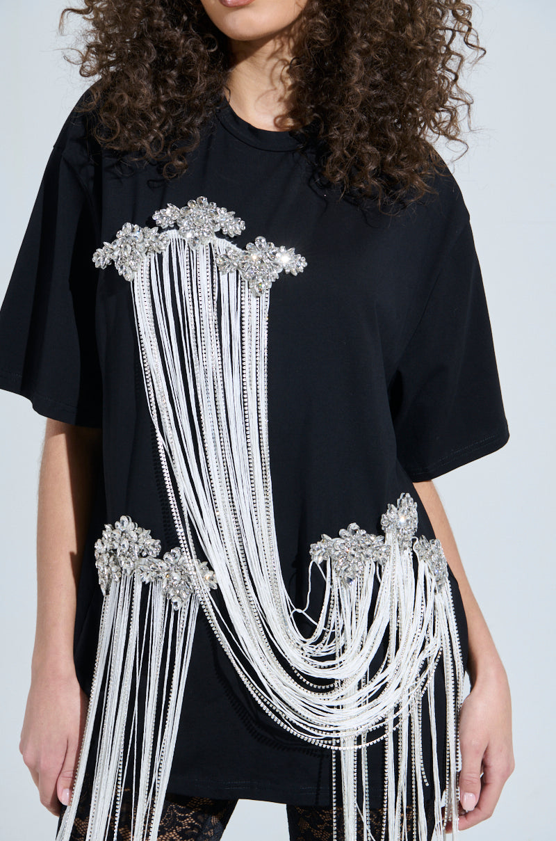 FRINGE DRAPED TOP
