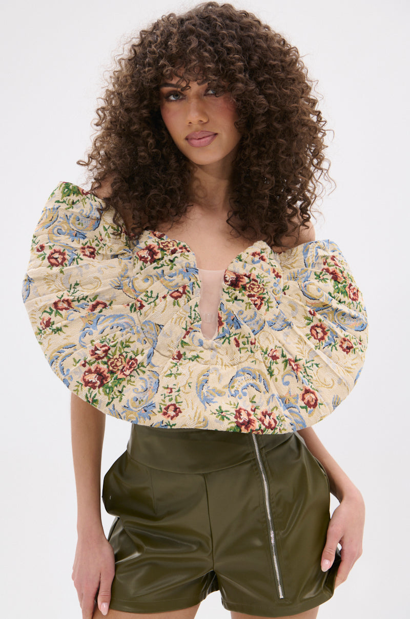 LOOK THIS WAY JACQUARD BLOUSE