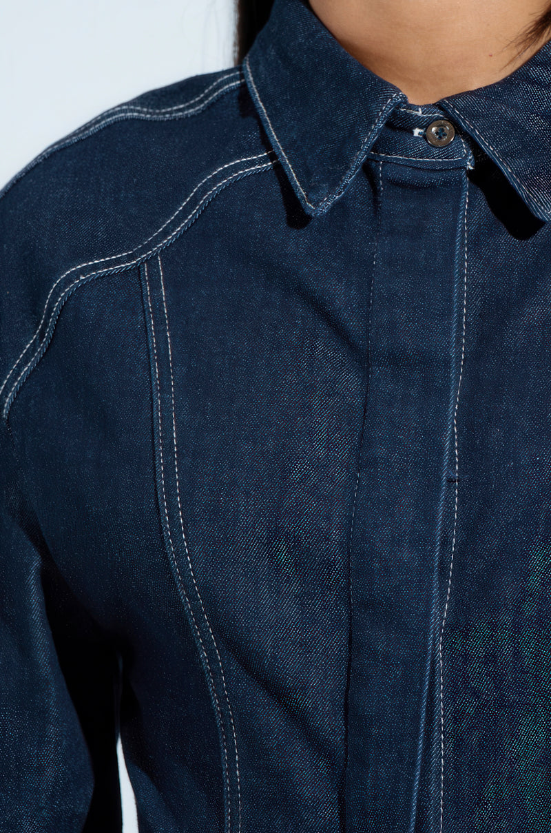 COME WITH ME BUTTON DOWN TOP