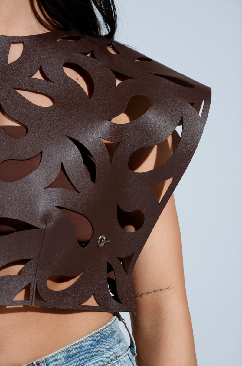 LAY LOW CUT OUT BLOUSE