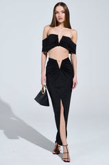 DREAM CATCHER MAXI SKIRT IN BLACK