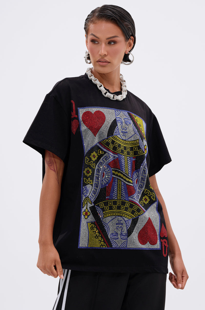 THE REAL QUEEN OF HEARTS OVERSIZED TEE