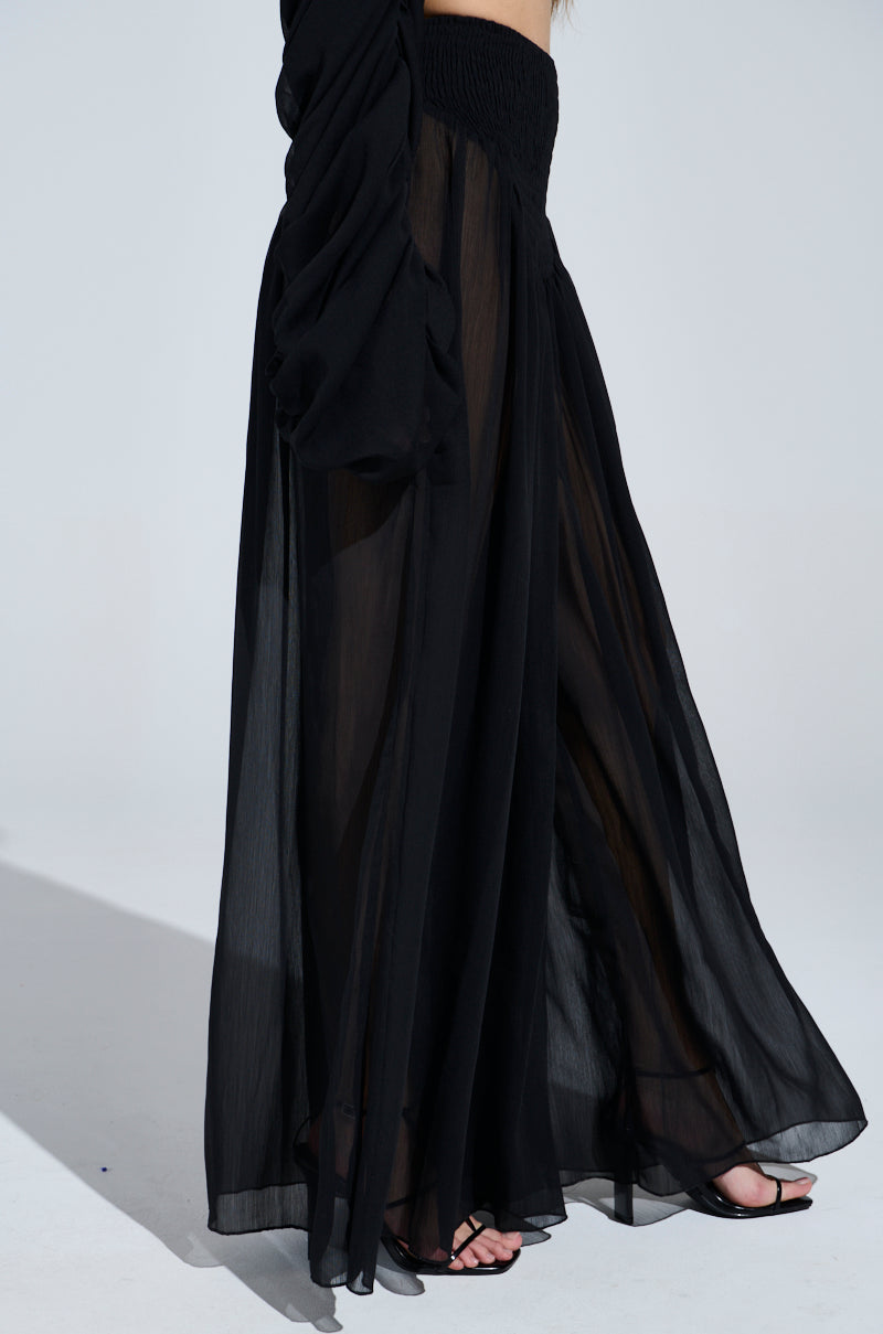 LAURA RUCHED PALAZZO PANT