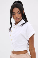 GUESS THE SIDE BUTTON DOWN BLOUSE